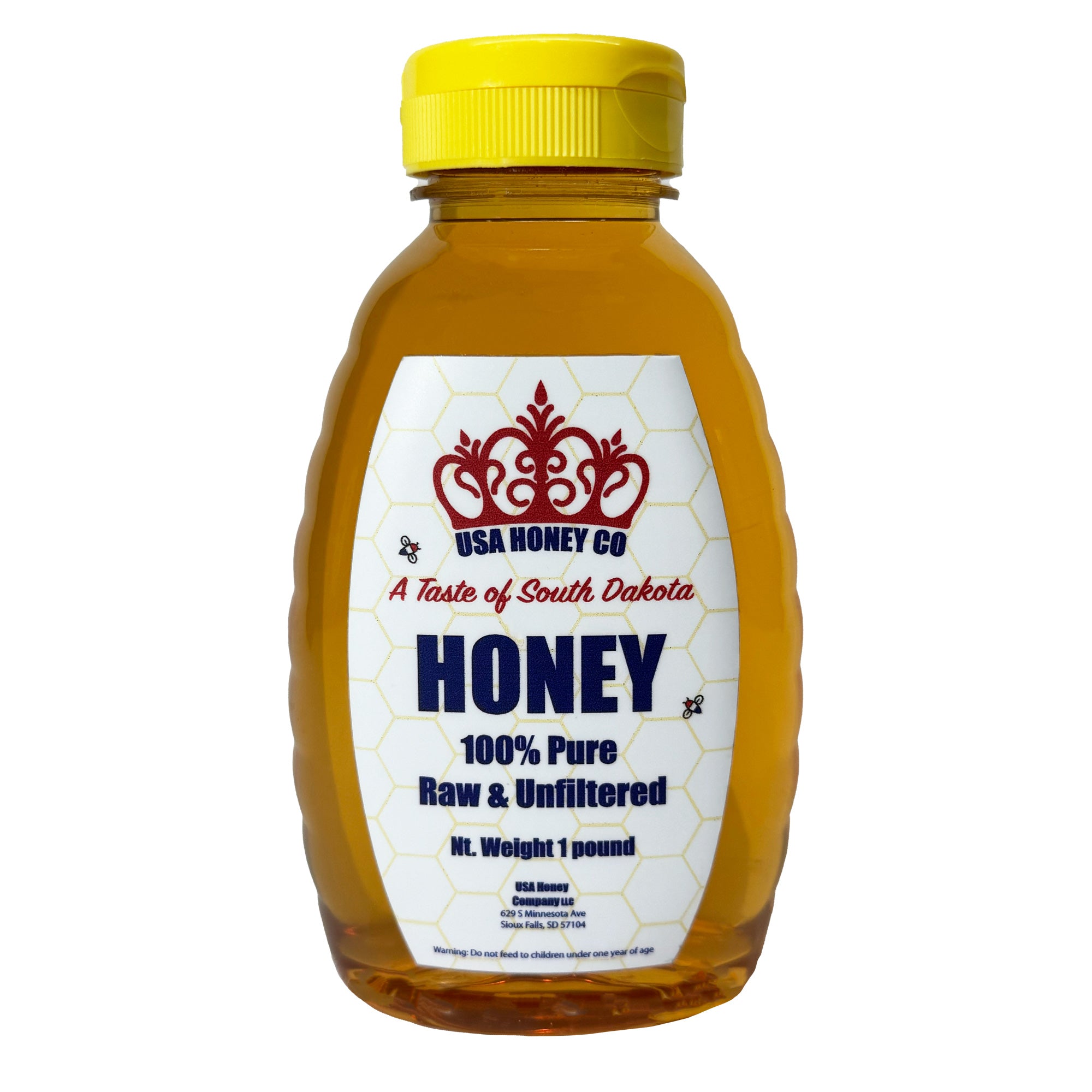 1 lb Bottle - Pure, Raw & Unfiltered Honey - A Taste of South Dakota